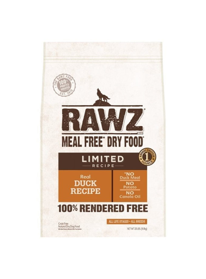 RAWZ Limited 單一動物蛋白配方 鴨肉狗糧 (不含肉粉) (20 lb)