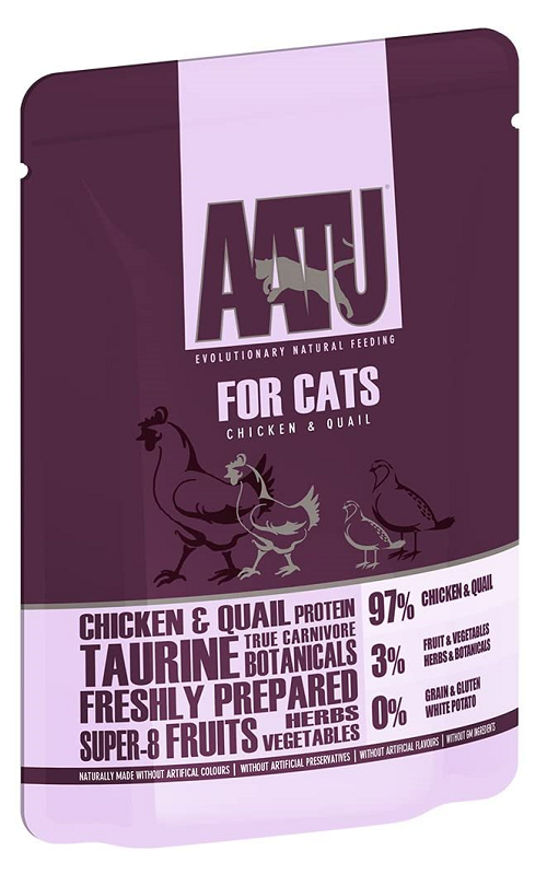 AATU貓用主食濕糧包 雞肉配鵪鶉 85G
